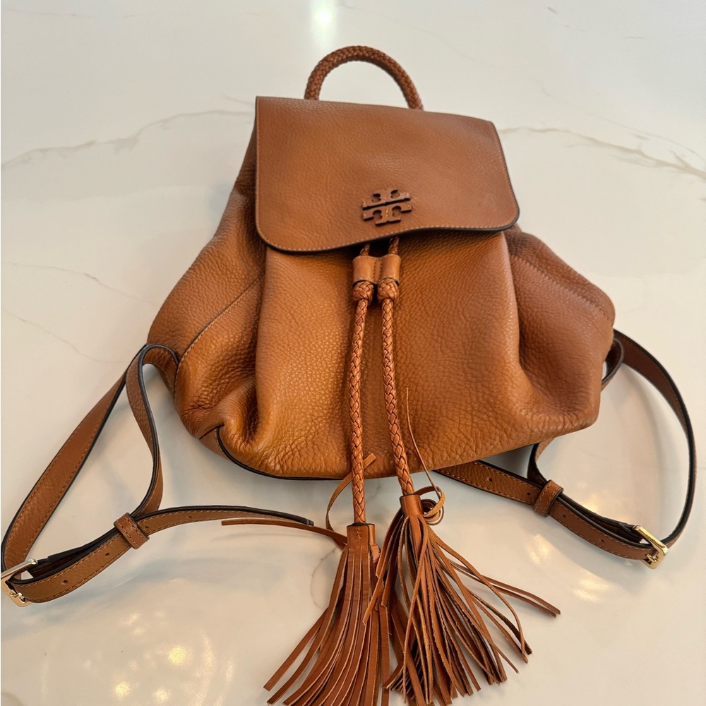 Tory Burch leather backpack bag